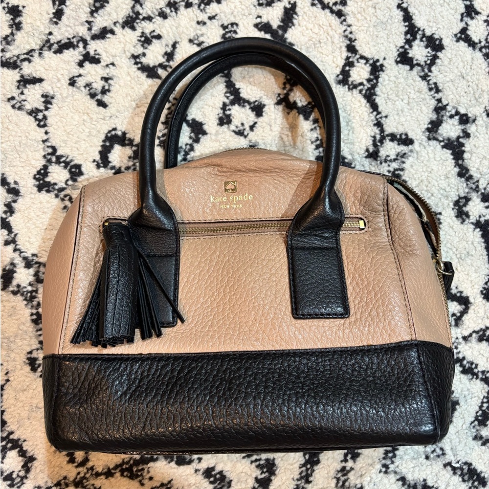 Kate Spade Two-Tone Black and Tan Satchel